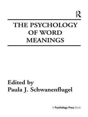 cover image of The Psychology of Word Meanings